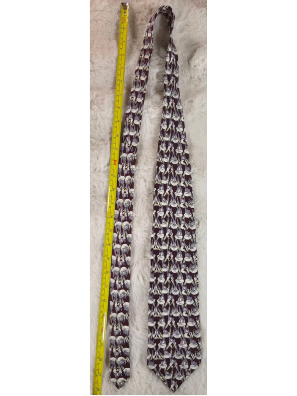 Vintage 1995 Warner Bros Bugs Bunny Tie Studio Store Looney Tunes 90s Cartoon - Picture 8 of 8